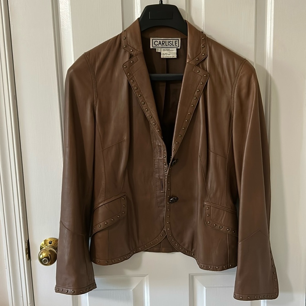 CARLISLE Leather Jacket. EUC. US size 4